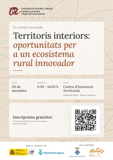 El Centre d’Innovació Territorial de Falset acull una jornada sobre les oportunitats dels territoris rurals